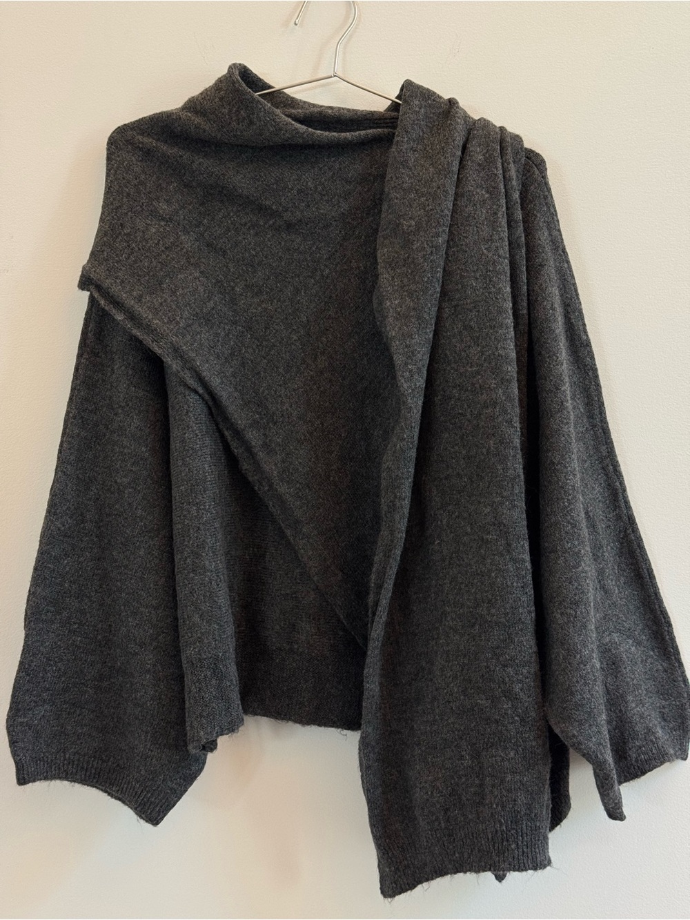 H&M Dark Gray Women’s Draped Knit Sweater